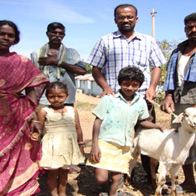 Goat distribution to Tribal and Dalit families to promote girl child education