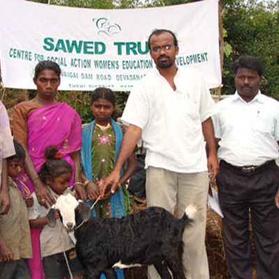 Goat distribution to Tribal and Dalit families to promote girl child education
